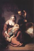 REMBRANDT Harmenszoon van Rijn The holy family (mk33) oil painting artist